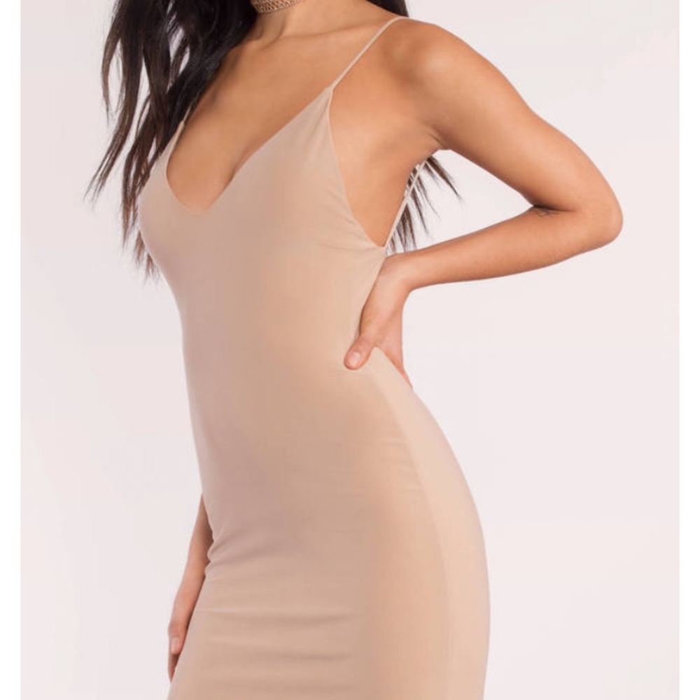 FINAL PRICE Khaki basic neutral dress bodycon